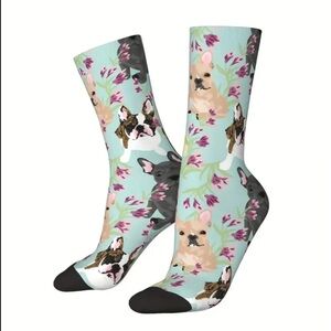French Bulldog print socks